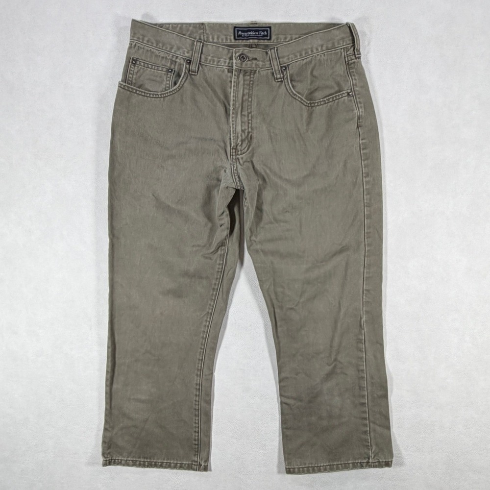 Abercrombie & Fitch Size 10‎ Olive Drab Cotton Straight Leg Pants Outdoor Goods